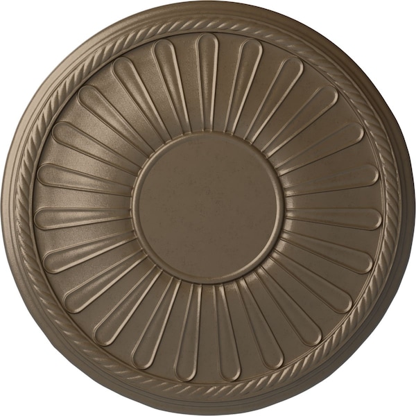 Ekena Millwork Leandros Ceiling Medallion (Fits Canopies up to 6 3/8"), 19 7/8"OD x 1 1/4"P, Warm Silver CM22LNWSS - main